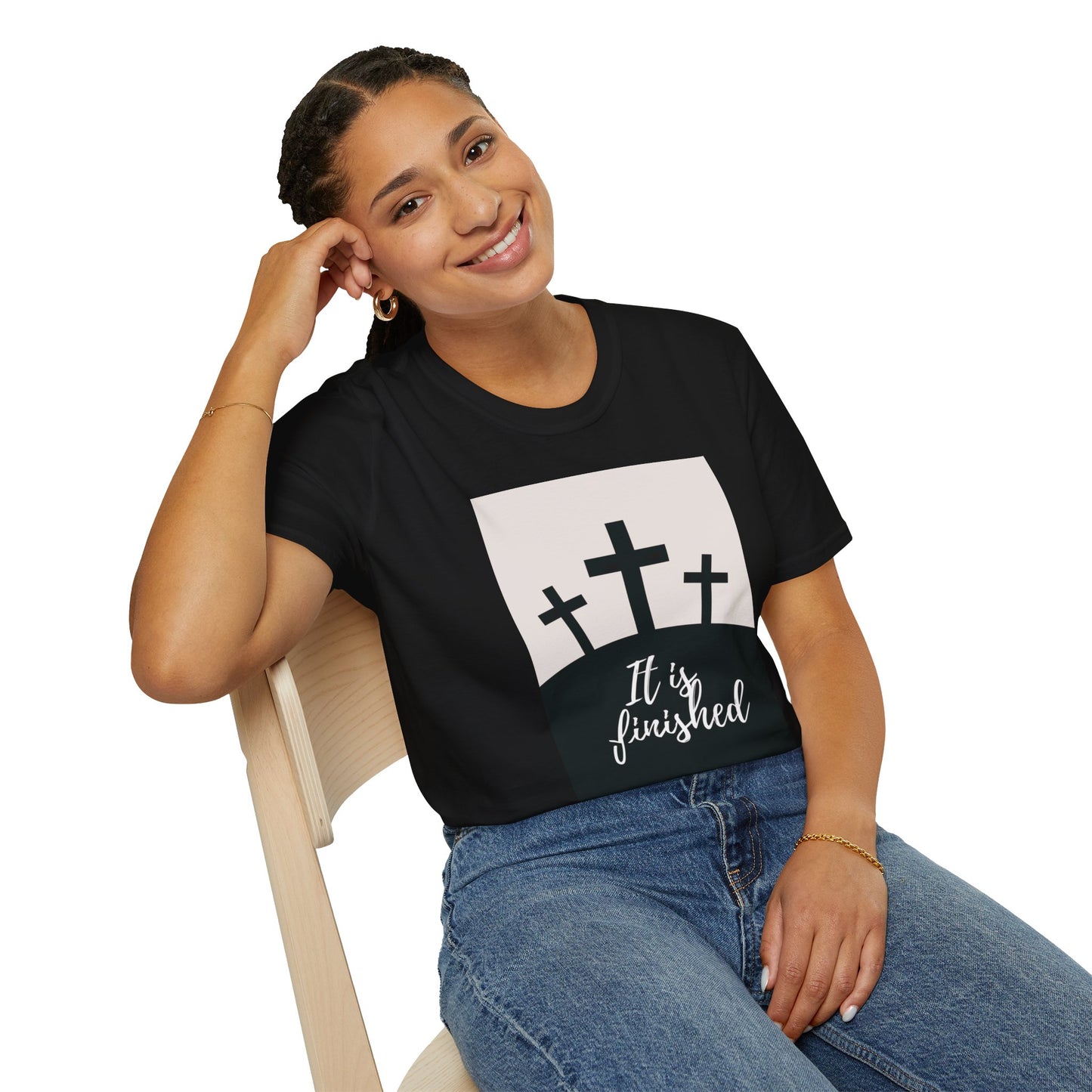 Unisex Softstyle T-Shirt - "It is Finished" Christian Faith Tee