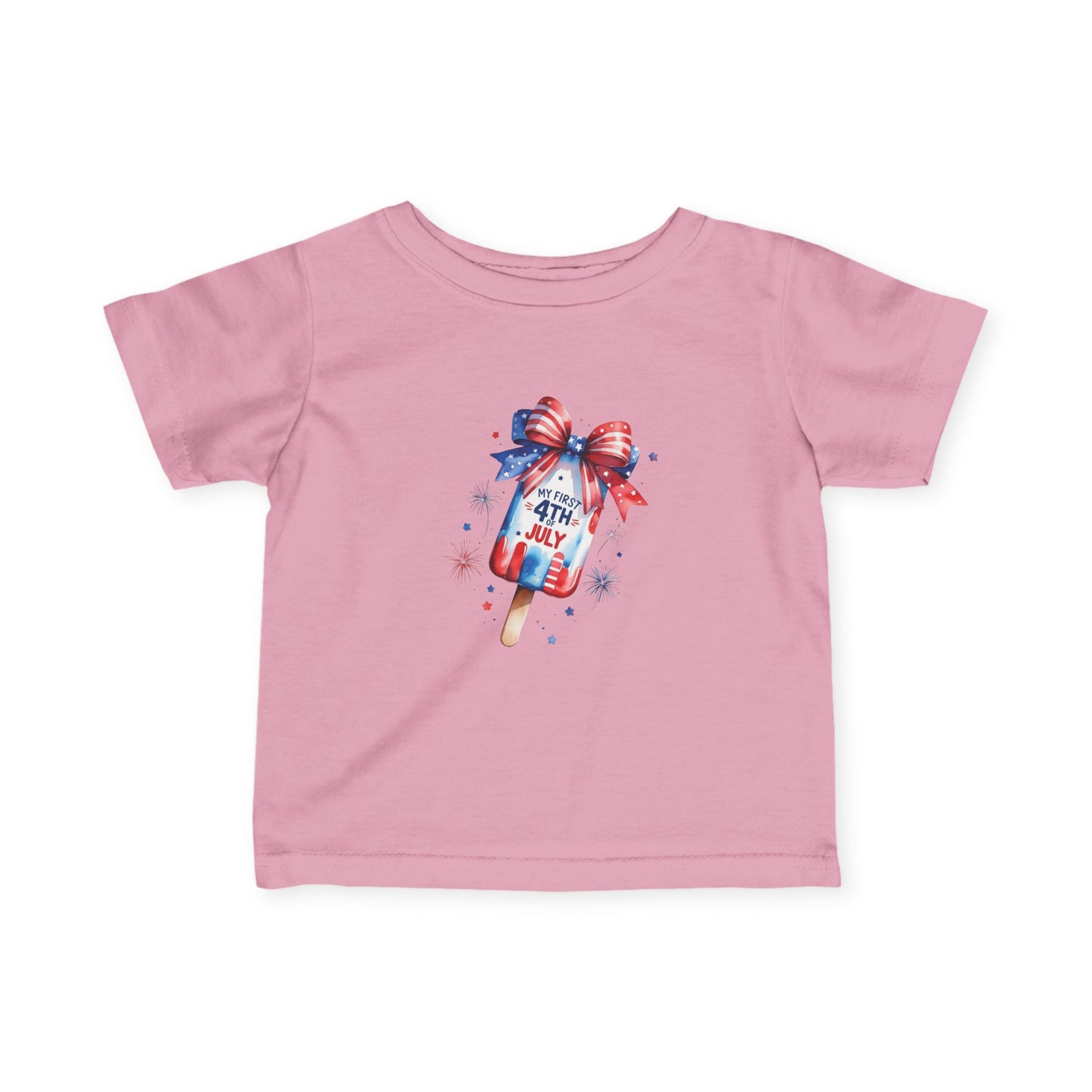 My First 4th of July Baby T-Shirt – Patriotic Popsicle Infant Tee for Summer Celebrations