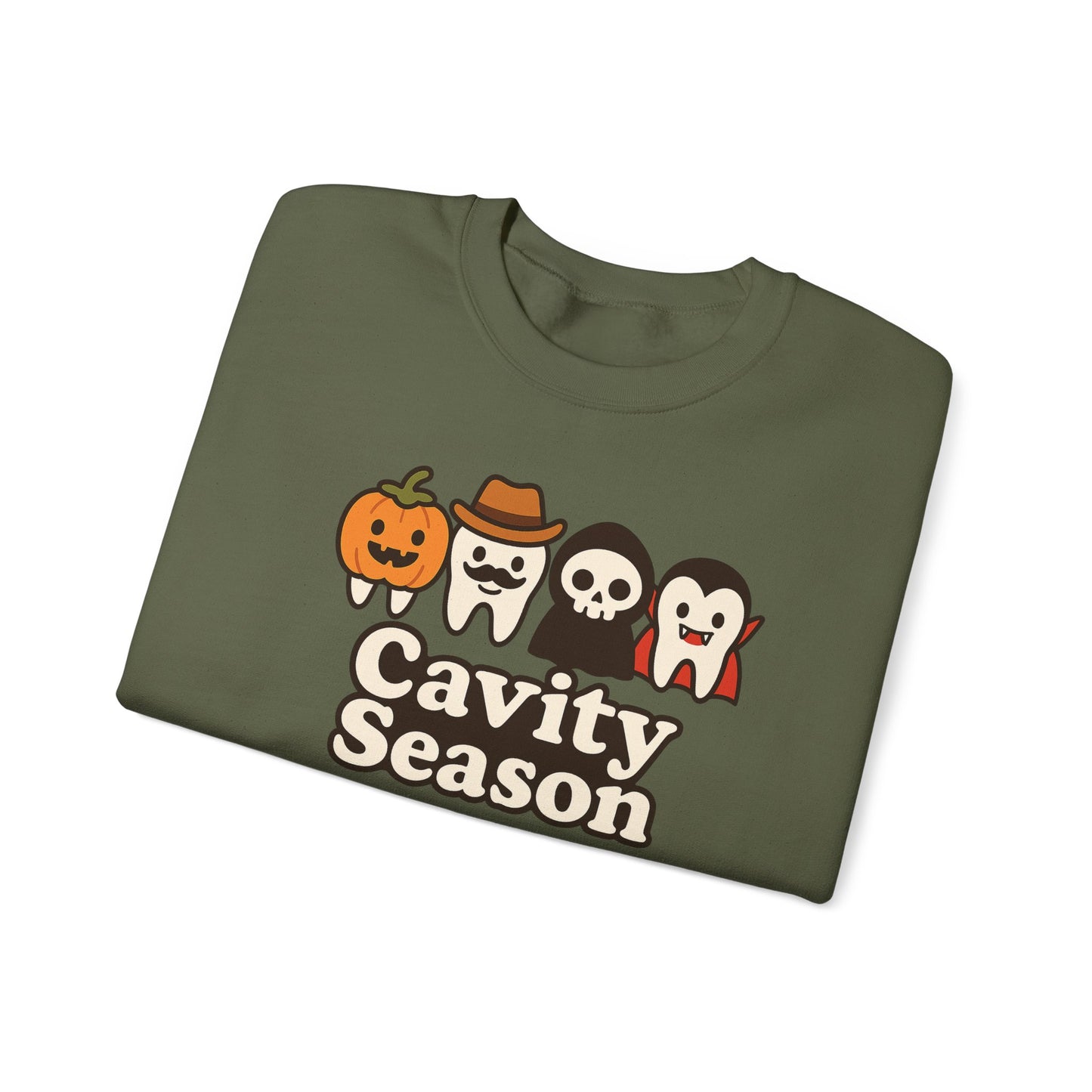 Cavity Season Halloween Sweatshirt – Unisex Cozy Fall Crewneck