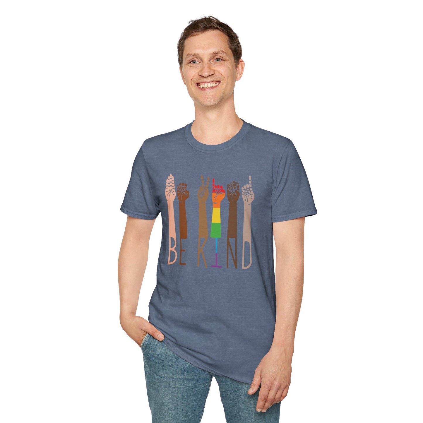 BE KIND ASL Unisex T-Shirt – Inclusive, Softstyle Tee for Positivity, Kindness & Everyday Wear
