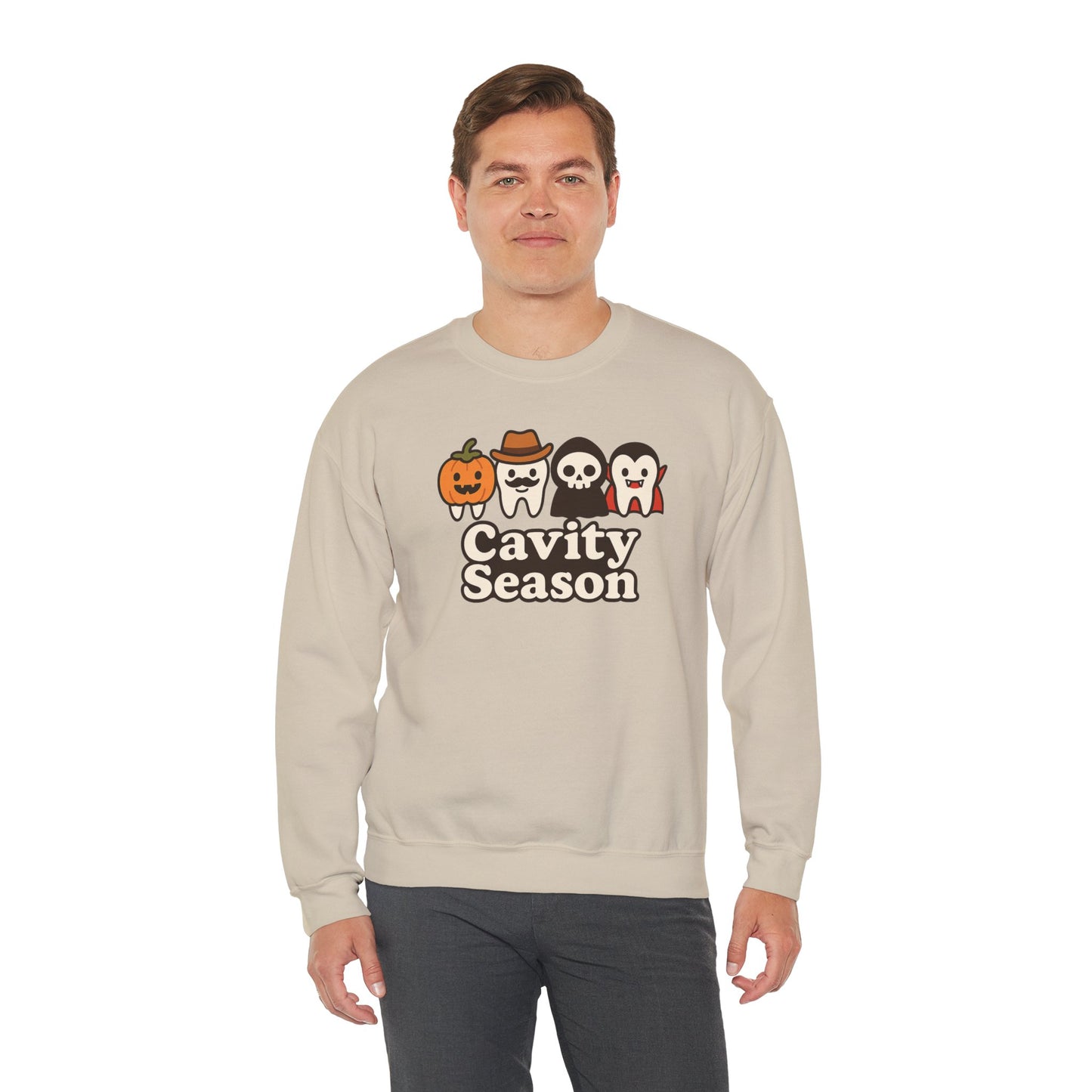 Cavity Season Halloween Sweatshirt – Unisex Cozy Fall Crewneck