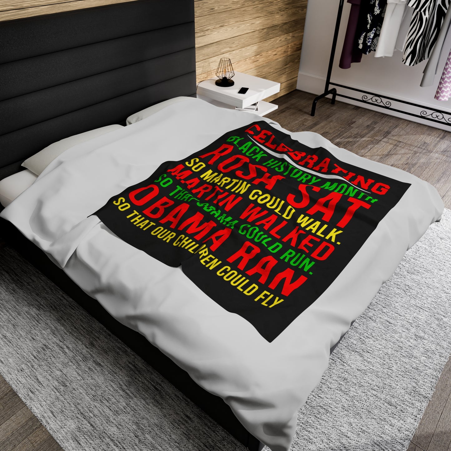 Celebrating Black History Velveteen Plush Blanket