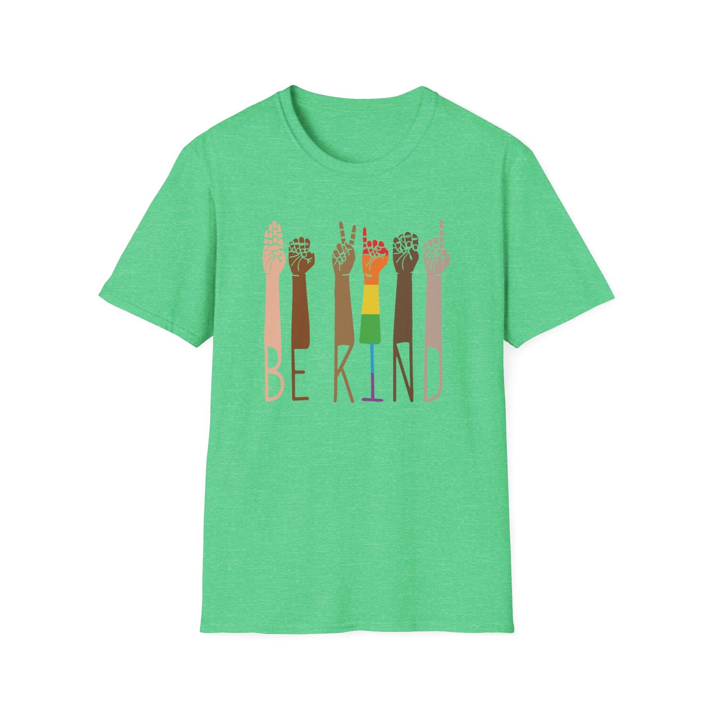 BE KIND ASL Unisex T-Shirt – Inclusive, Softstyle Tee for Positivity, Kindness & Everyday Wear