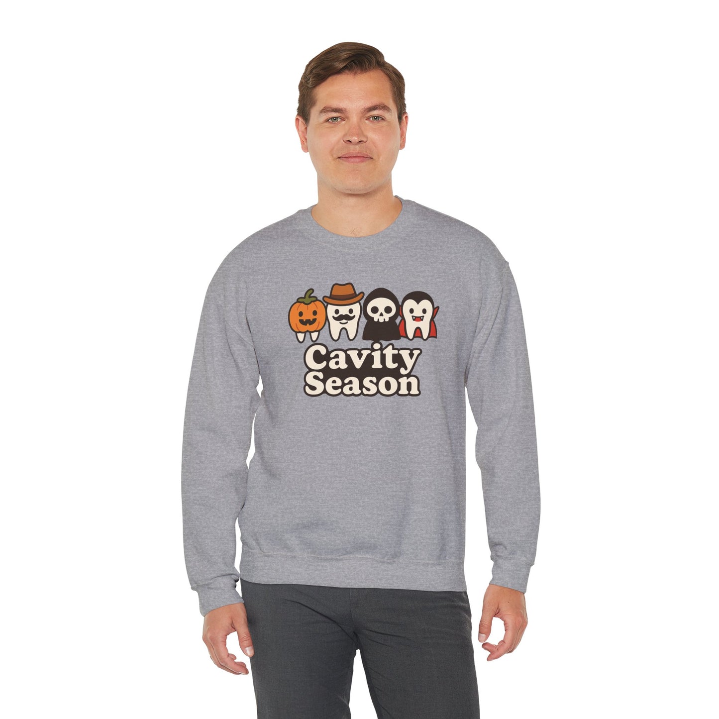 Cavity Season Halloween Sweatshirt – Unisex Cozy Fall Crewneck