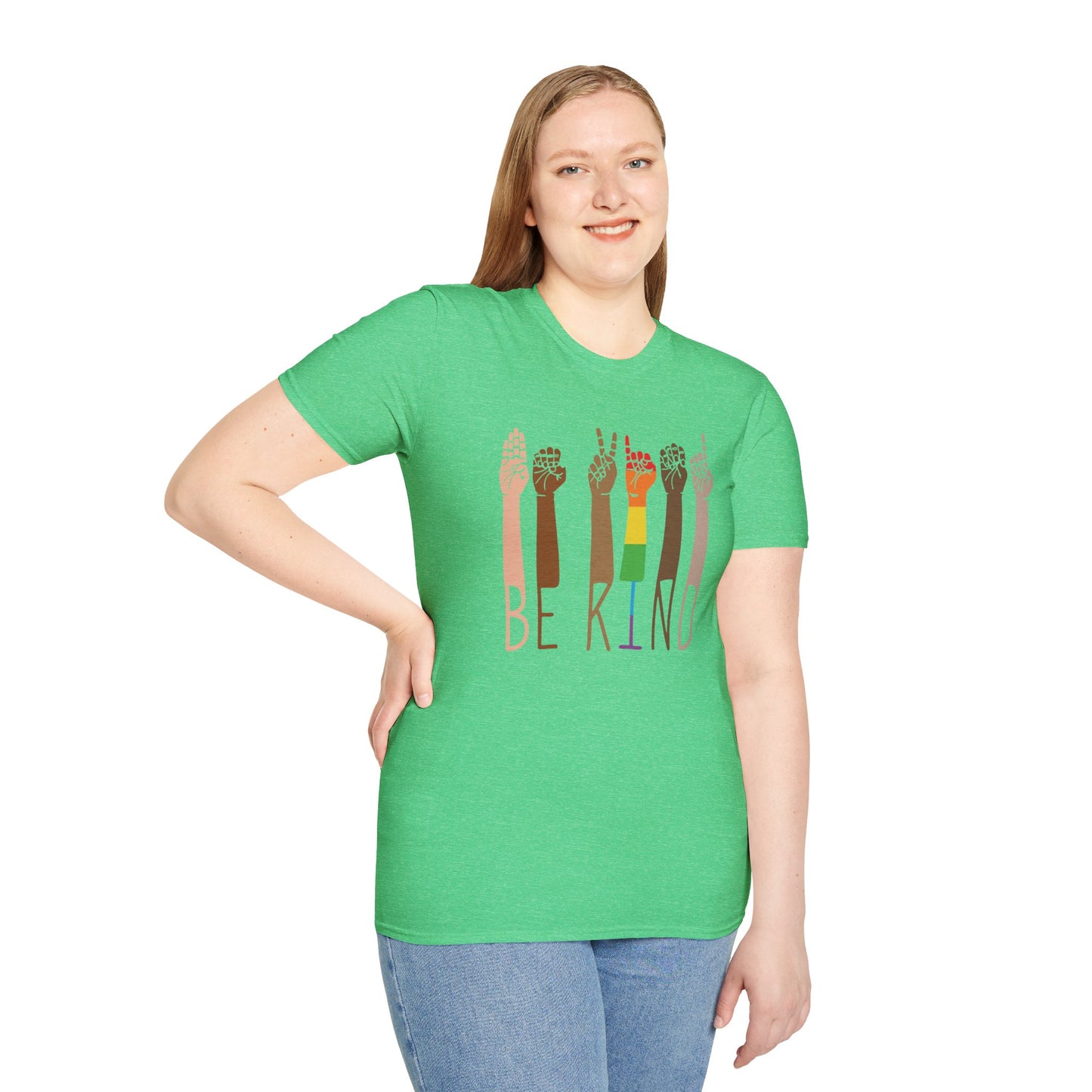 BE KIND ASL Unisex T-Shirt – Inclusive, Softstyle Tee for Positivity, Kindness & Everyday Wear