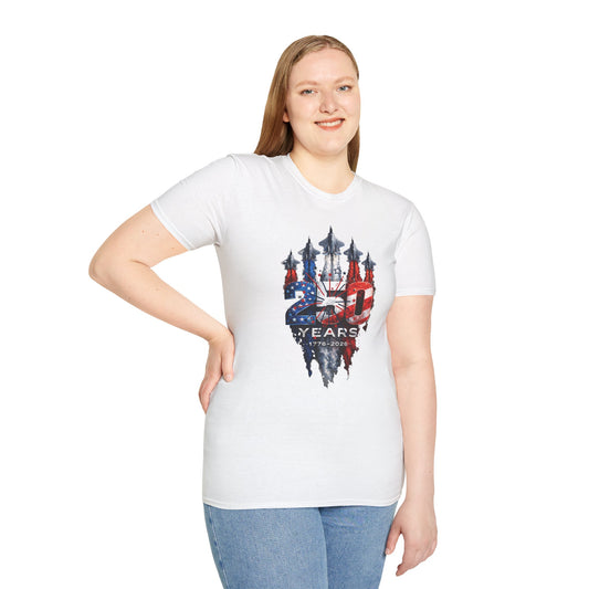250 Years Patriotic T-Shirt – Distressed American Flag Graphic Tee for Men & Women | Soft Ring-Spun Cotton Americana Shirt