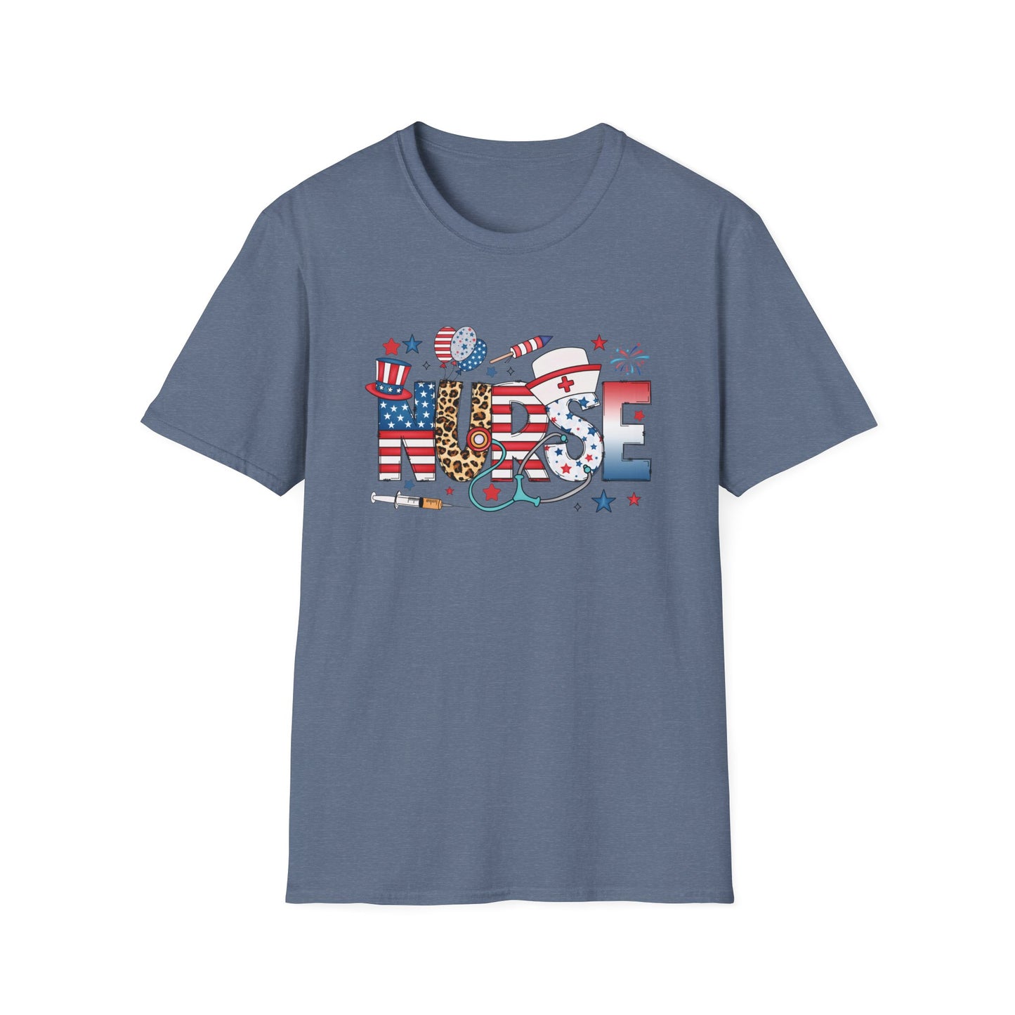 Patriotic Nurse T-Shirt – Unisex 4th of July Nursing Shirt for Healthcare Workers