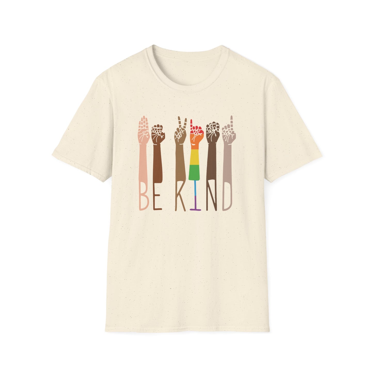 BE KIND ASL Unisex T-Shirt – Inclusive, Softstyle Tee for Positivity, Kindness & Everyday Wear
