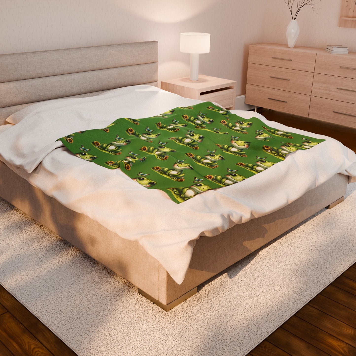 Cute Frog Plush Blanket - Perfect for Kids & Cozy Nights