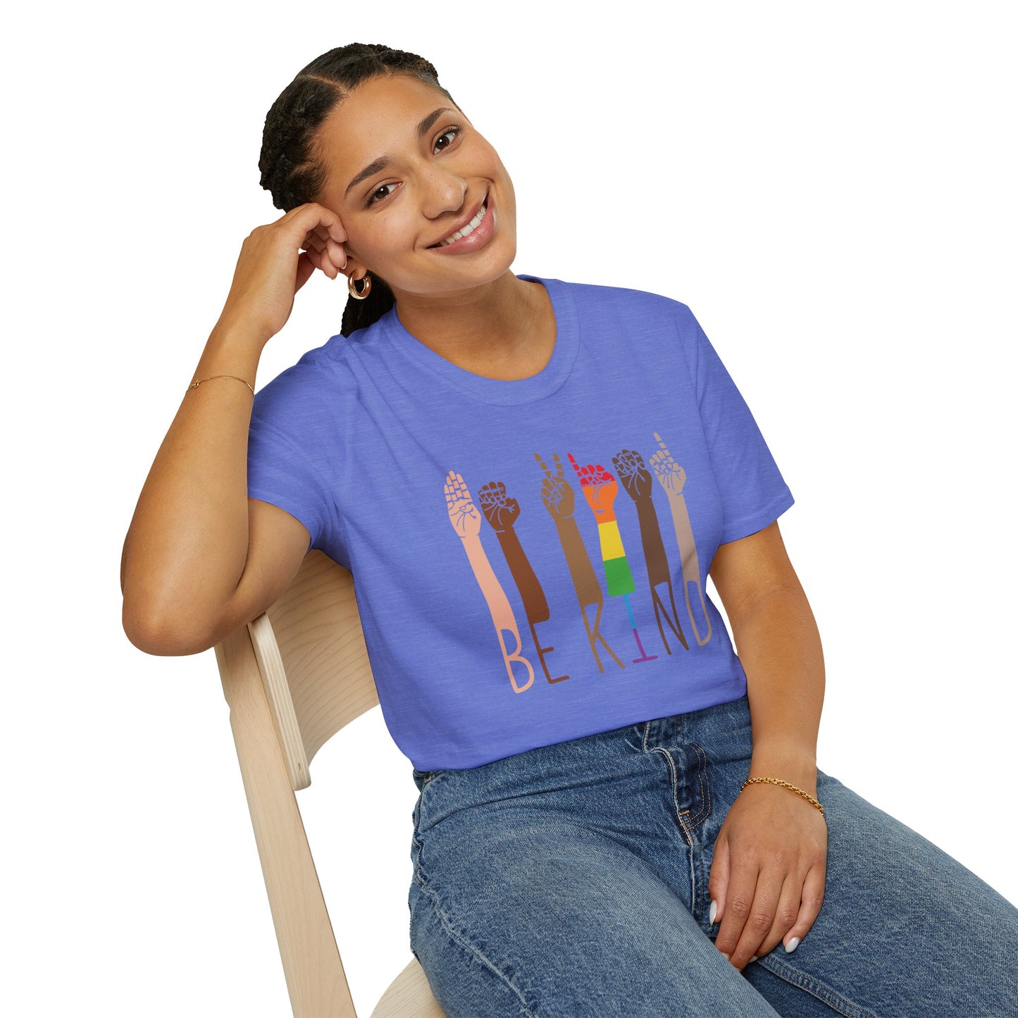 BE KIND ASL Unisex T-Shirt – Inclusive, Softstyle Tee for Positivity, Kindness & Everyday Wear