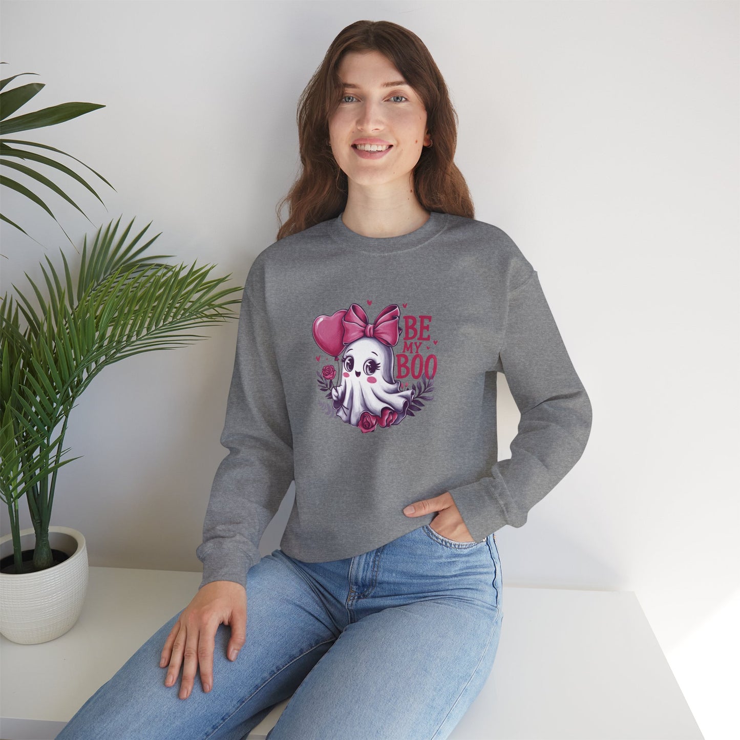 Be My Boo" Valentine's Day Unisex Heavy Blend Crewneck Sweatshirt