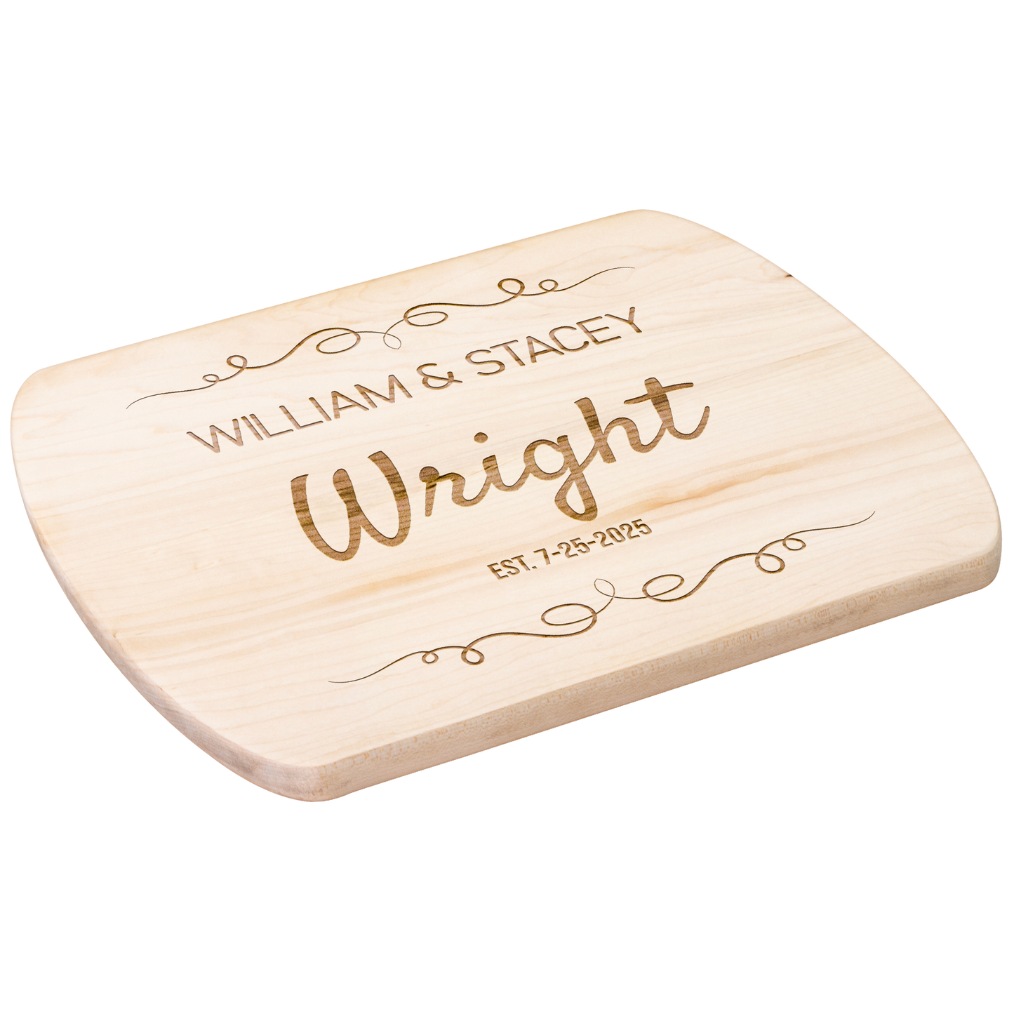 Personalized Hardwood Oval Cutting Board – American-Made Craftsmanship Hardwood