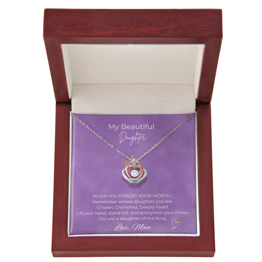 Crown Pendant Necklace for Daughter – Christian Gift
