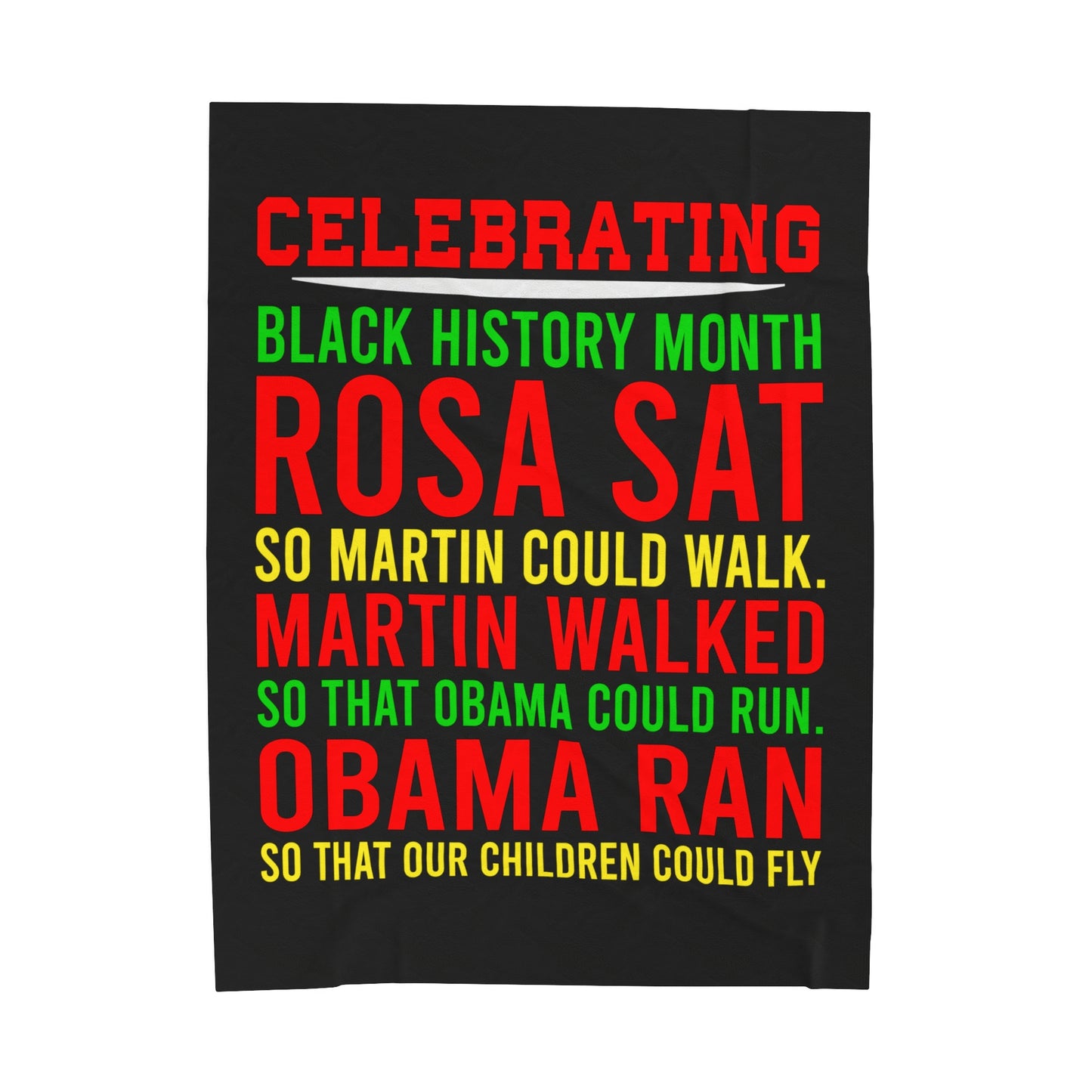 Celebrating Black History Velveteen Plush Blanket