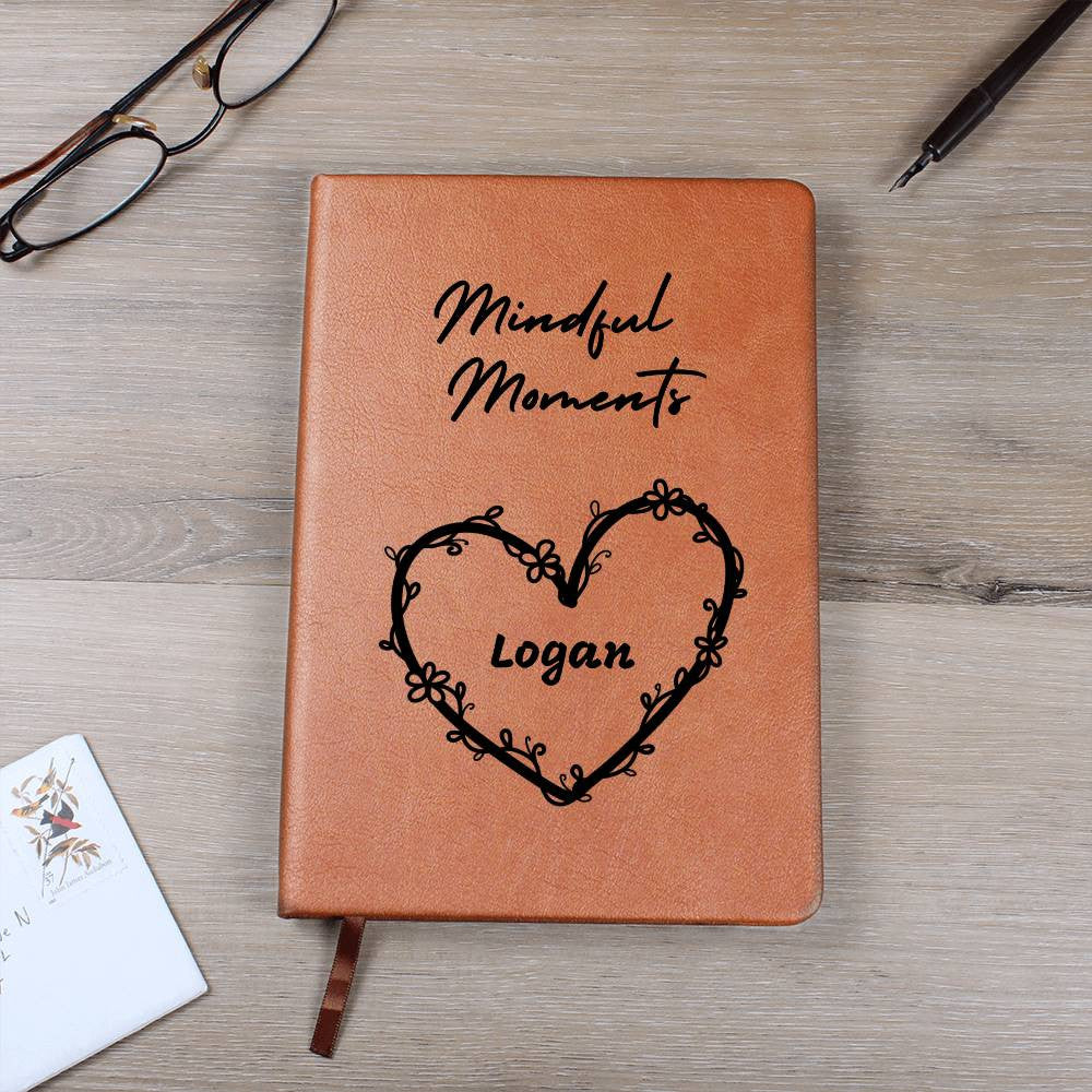 Mindful Moments Personalized Vegan Leather Journal Graphic Journal