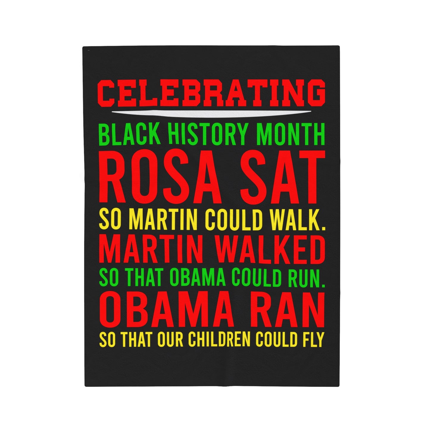 Celebrating Black History Velveteen Plush Blanket