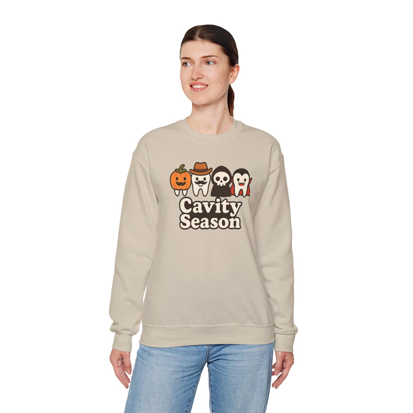 Cavity Season Halloween Sweatshirt – Unisex Cozy Fall Crewneck