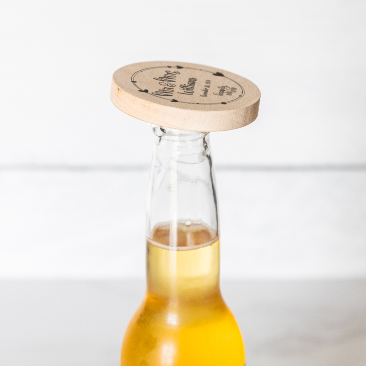 Personalized Wooden Bottle Opener – Custom Wedding Favors & Home Bar Essential