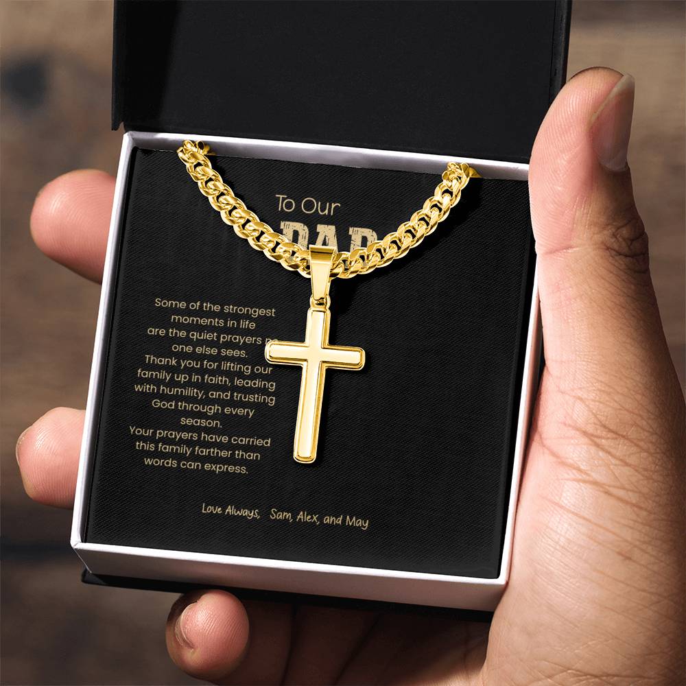 Personalized Cross Necklace for Dad – A Meaningful Christian Gift of Faith
