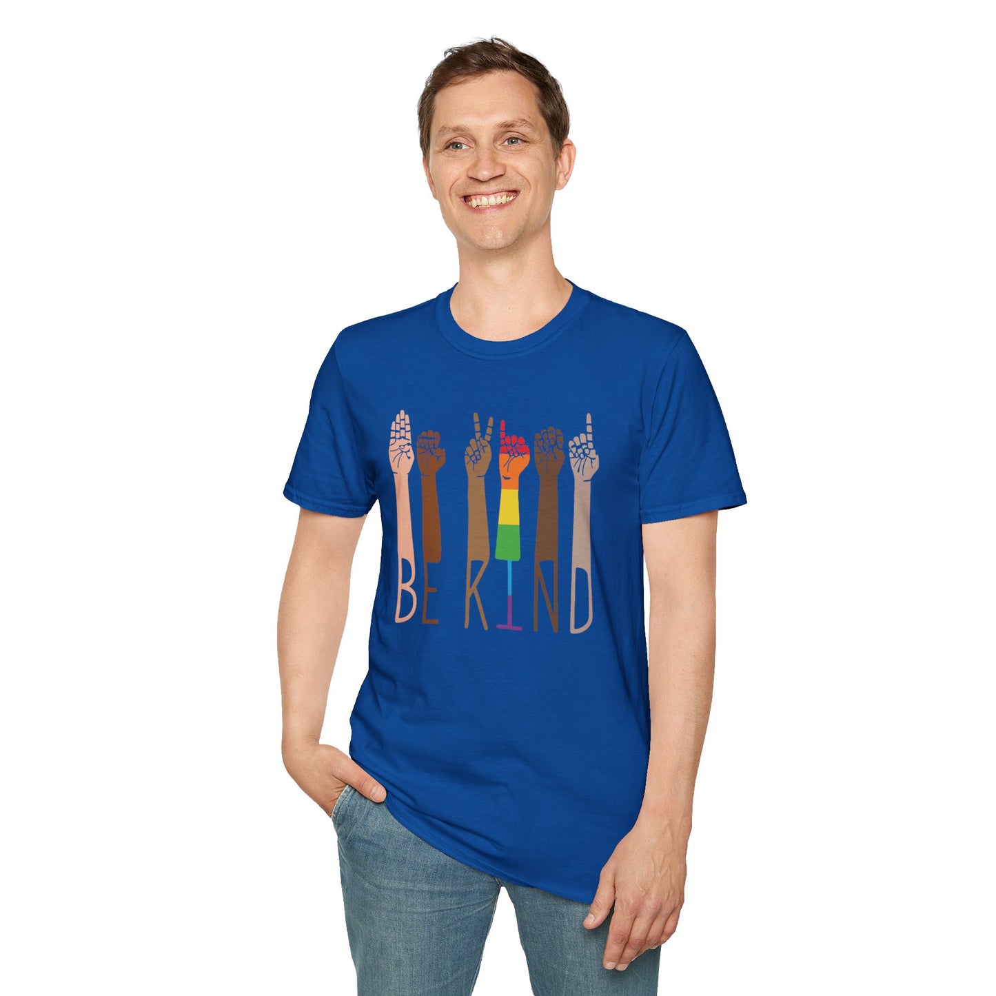BE KIND ASL Unisex T-Shirt – Inclusive, Softstyle Tee for Positivity, Kindness & Everyday Wear