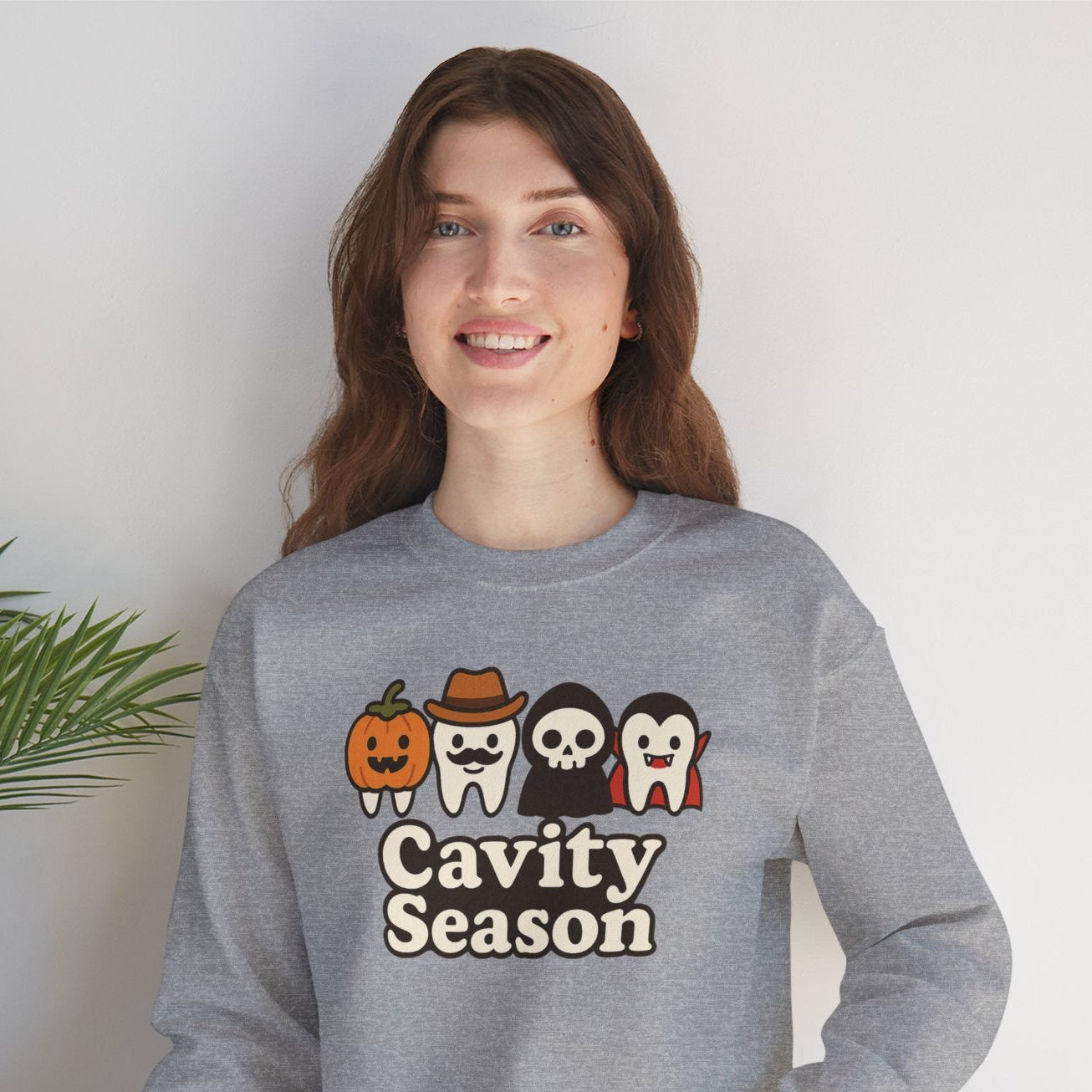 Cavity Season Halloween Sweatshirt – Unisex Cozy Fall Crewneck