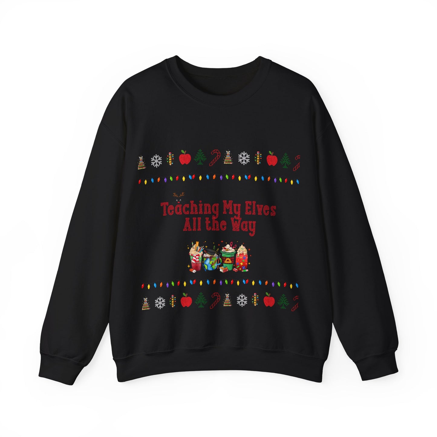 Festive Teacher Sweatshirt, Funny Christmas Gift, Holiday Apparel, Teacher Sweatshirt, Unisex Crewneck for Christmas