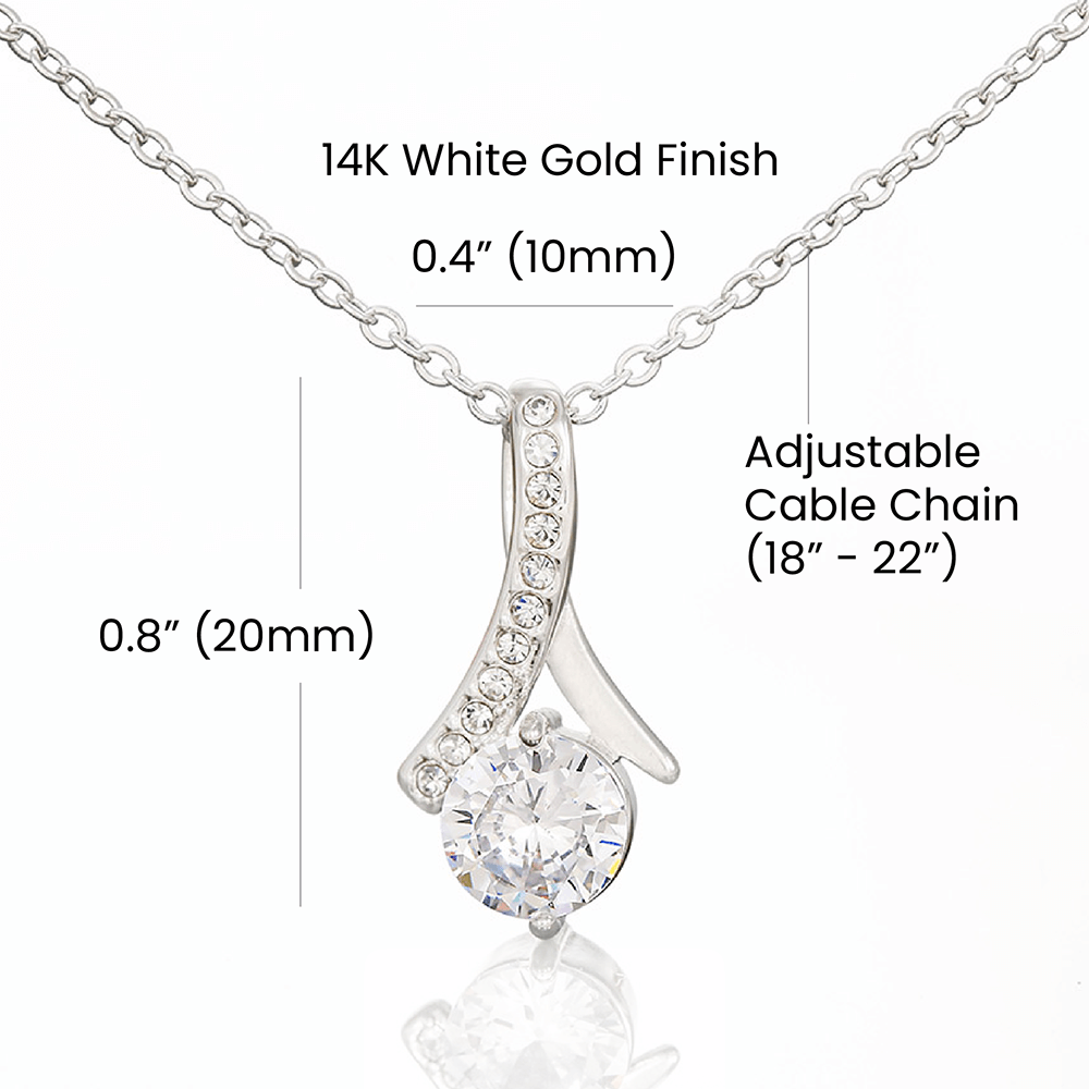 Romantic Love Necklace for Wife - Alluring Beauty Gold Pendant