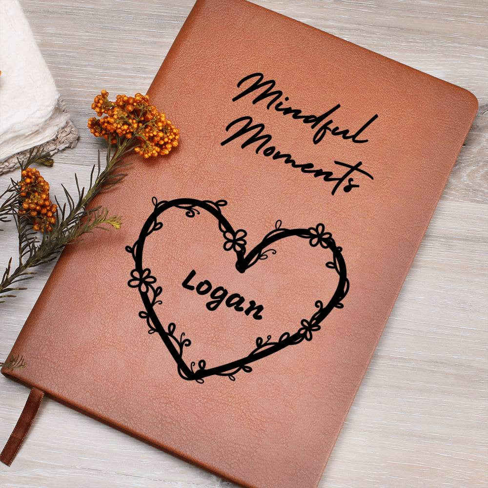 Mindful Moments Personalized Vegan Leather Journal Graphic Journal