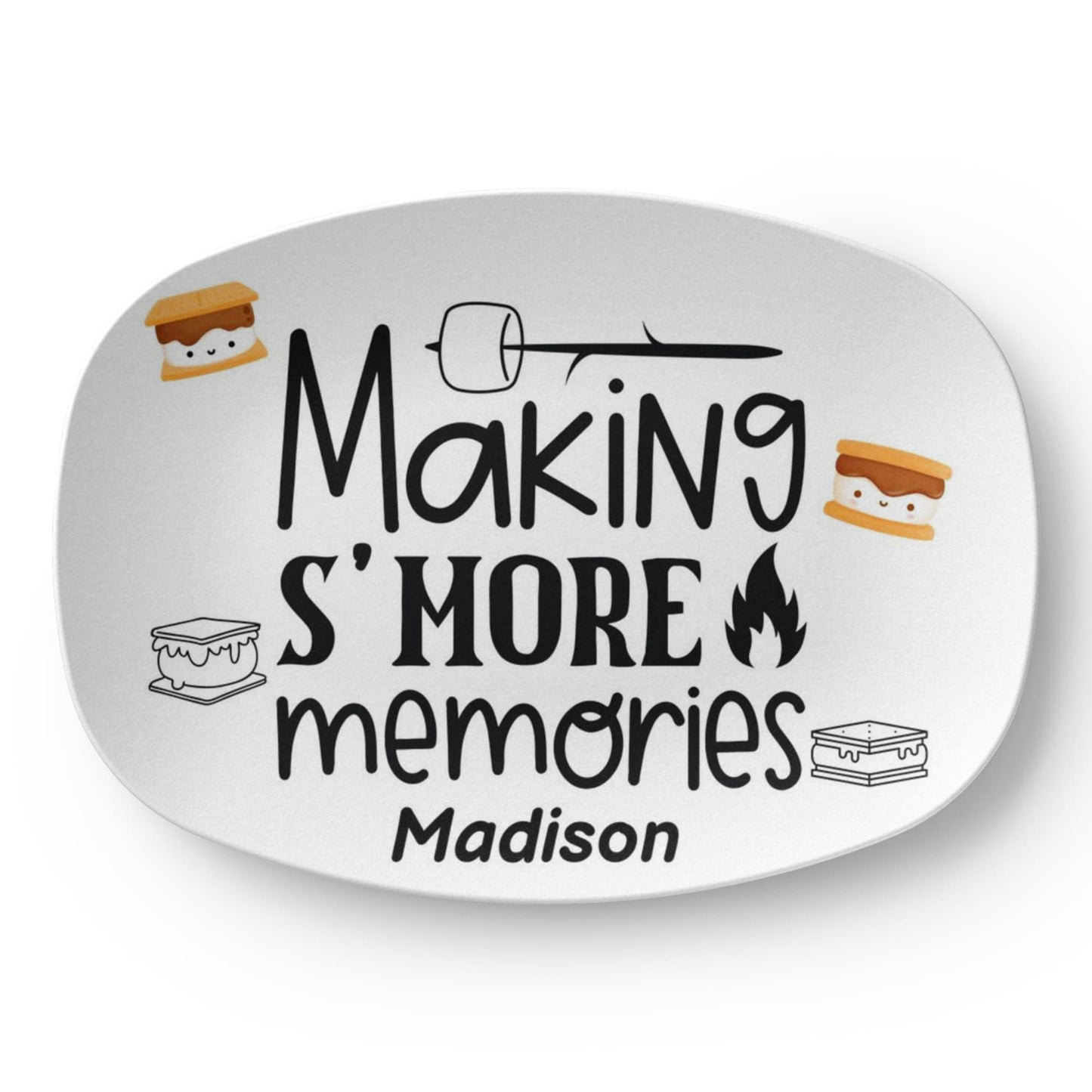 Personalized “Making S’More Memories” Platter – Custom 10x14 Family Serving Dish