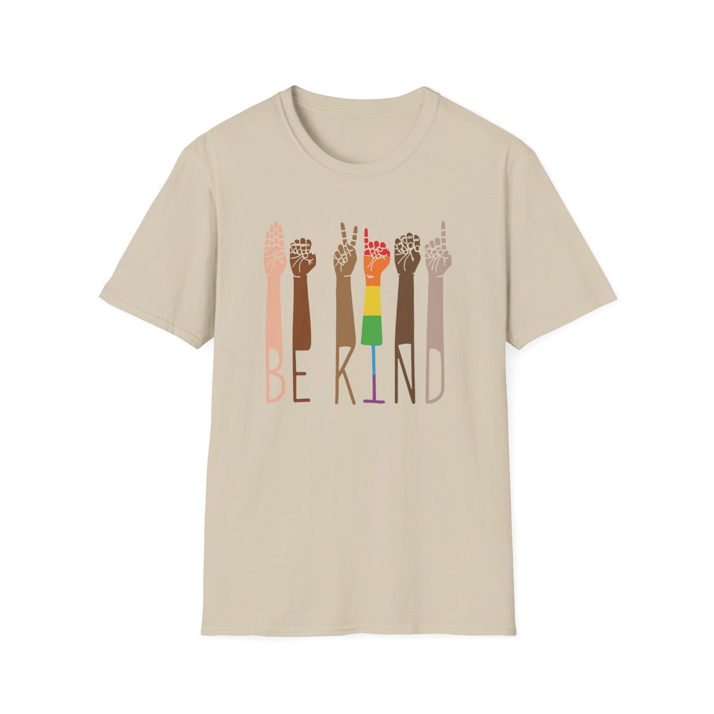 BE KIND ASL Unisex T-Shirt – Inclusive, Softstyle Tee for Positivity, Kindness & Everyday Wear