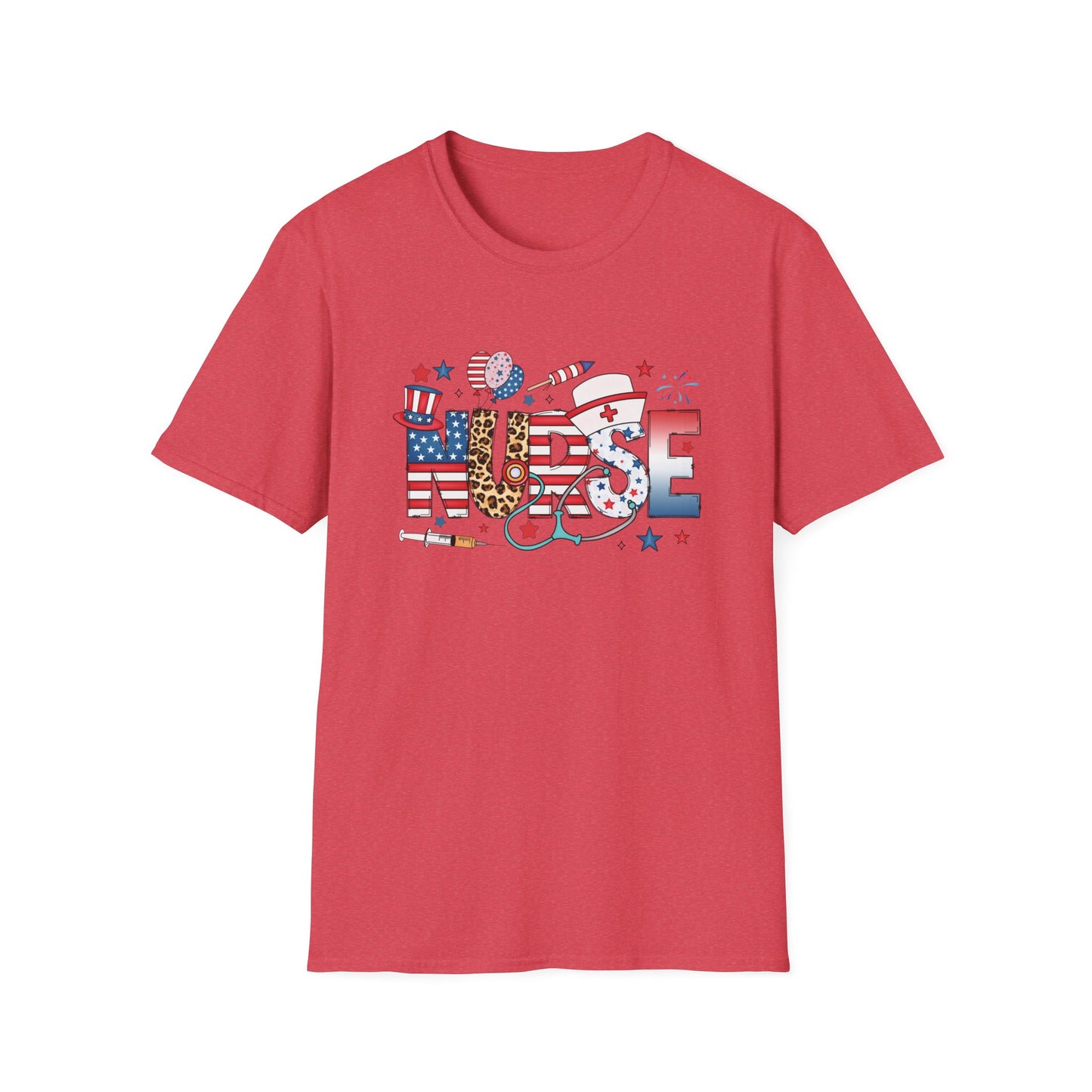 Patriotic Nurse T-Shirt – Unisex 4th of July Nursing Shirt for Healthcare Workers
