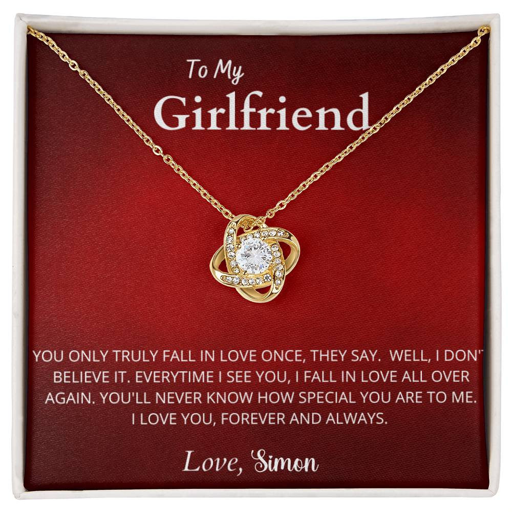 Love Knot Necklace (Yellow & White Gold Variants)