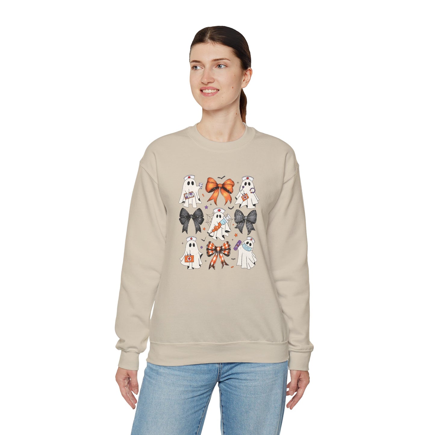 Ghost Nurses with Coquette Heavy Blend™ Crewneck Sweatshirt