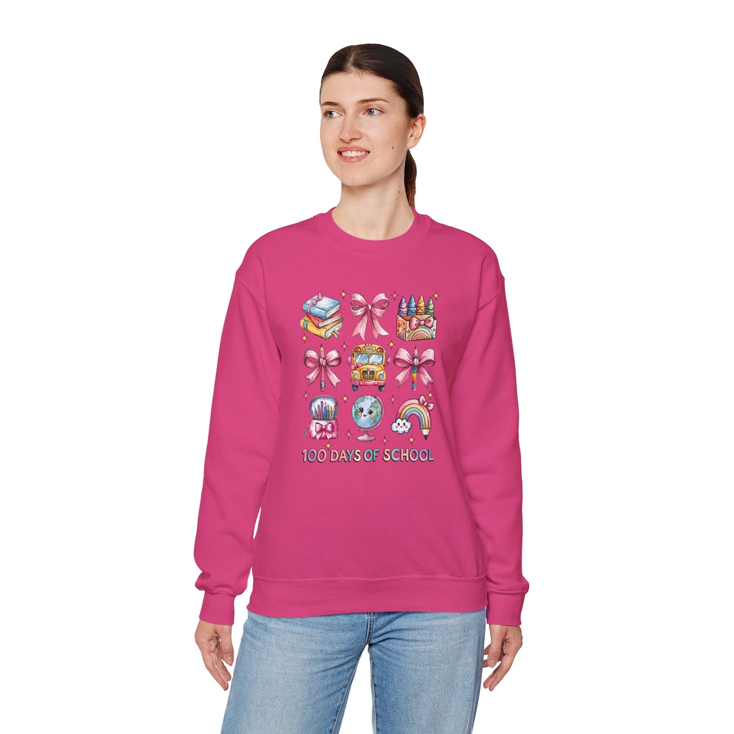Happy 100 Days of School Sweatshirt – Colorful and Cozy Teacher Apparel