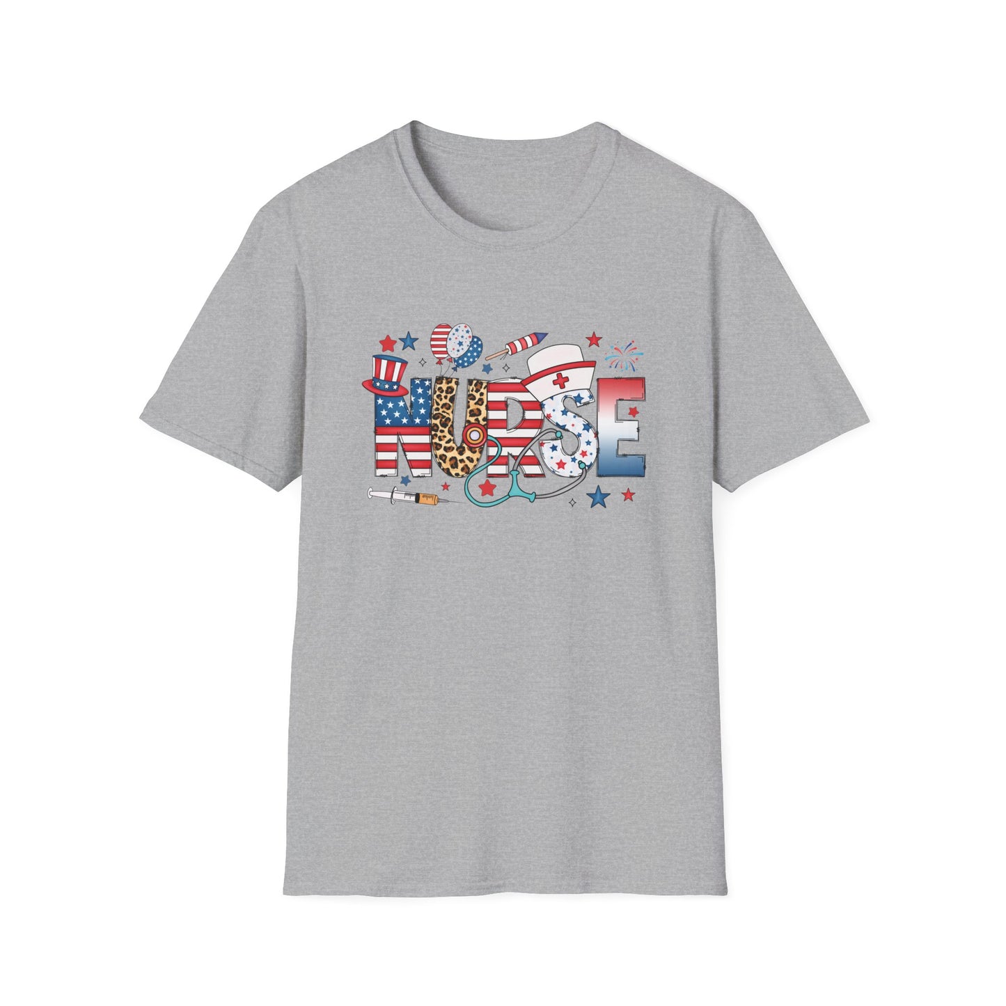 Patriotic Nurse T-Shirt – Unisex 4th of July Nursing Shirt for Healthcare Workers