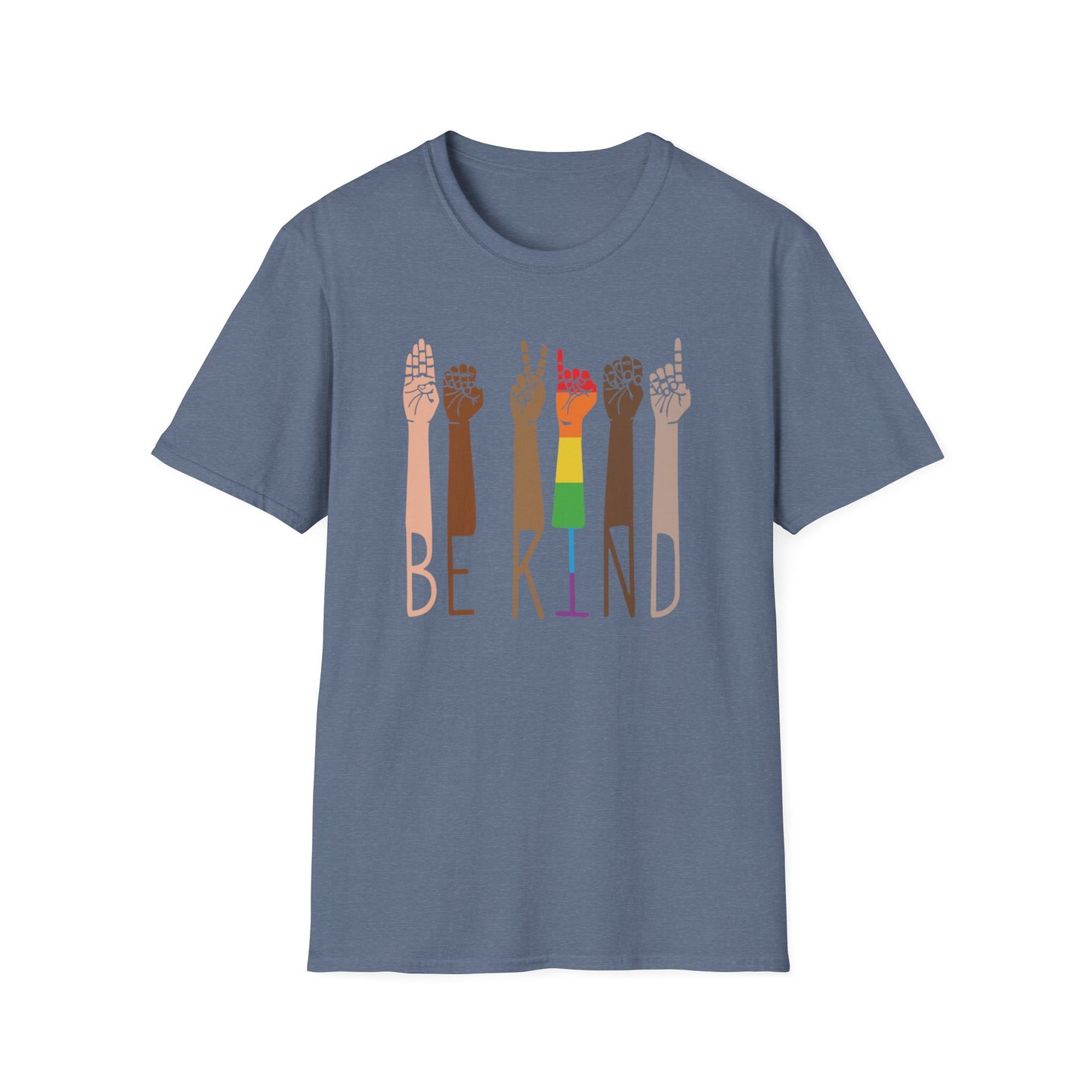 BE KIND ASL Unisex T-Shirt – Inclusive, Softstyle Tee for Positivity, Kindness & Everyday Wear