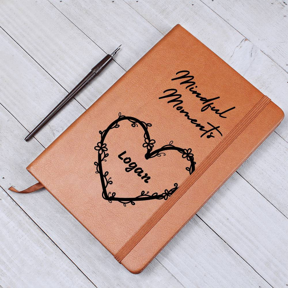 Mindful Moments Personalized Vegan Leather Journal Graphic Journal