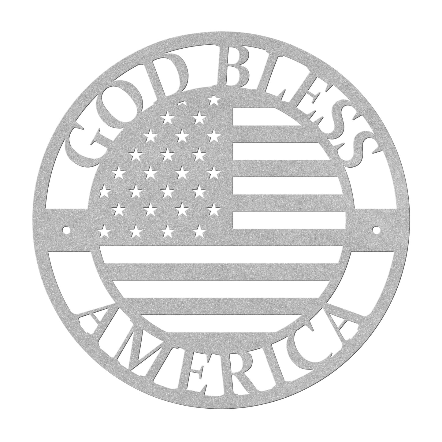God Bless America Patriotic Metal Wall Art - Premium Sign