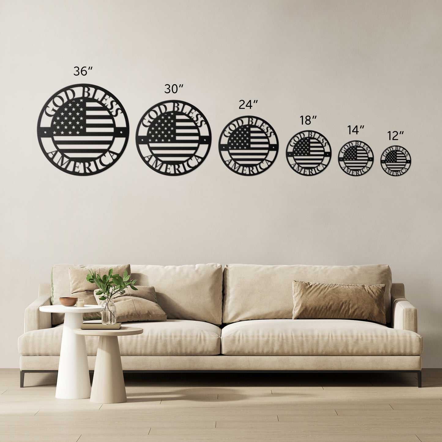God Bless America Patriotic Metal Wall Art - Premium Sign