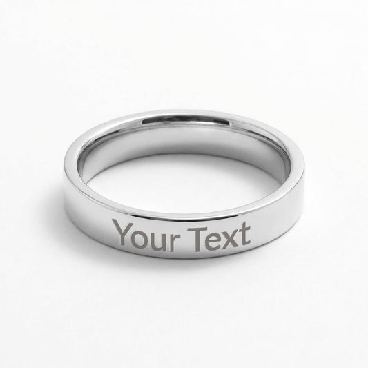 To My Magnificent Wife – Personalized Message Ring for Her – Anniversary Gift for Wife – 18K Gold or Stainless Steel Band