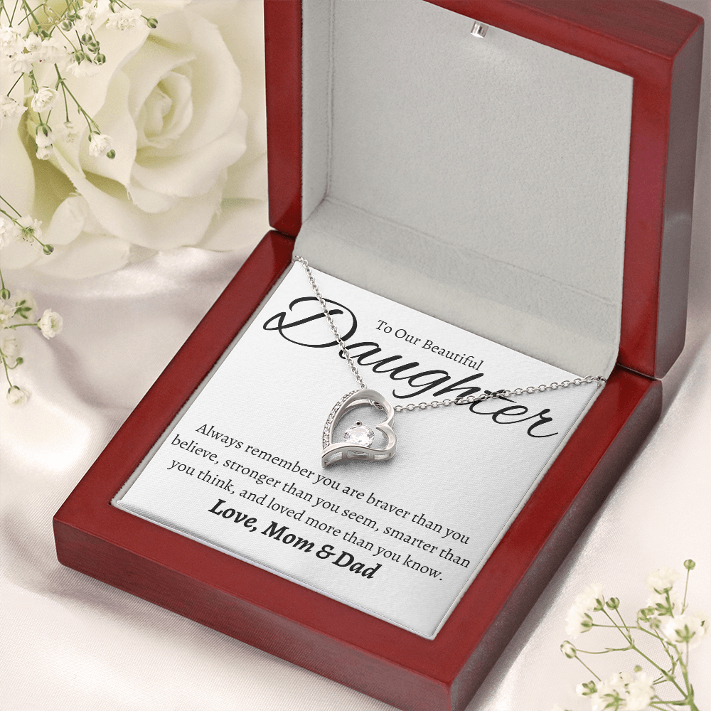 To Our Beautiful Daughter Forever Love Necklace