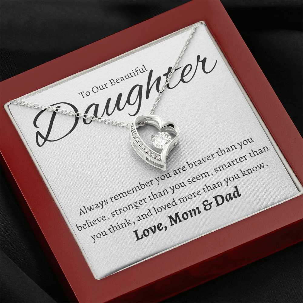 To Our Beautiful Daughter Forever Love Necklace