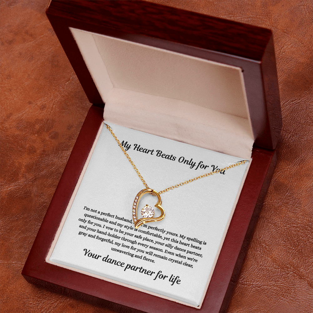 My Heart Beats Only for You- Forever Love Necklace