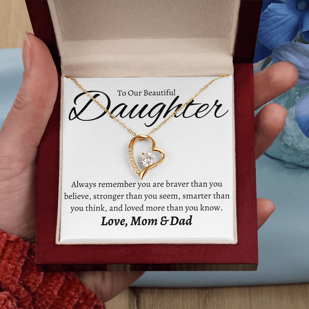 To Our Beautiful Daughter Forever Love Necklace