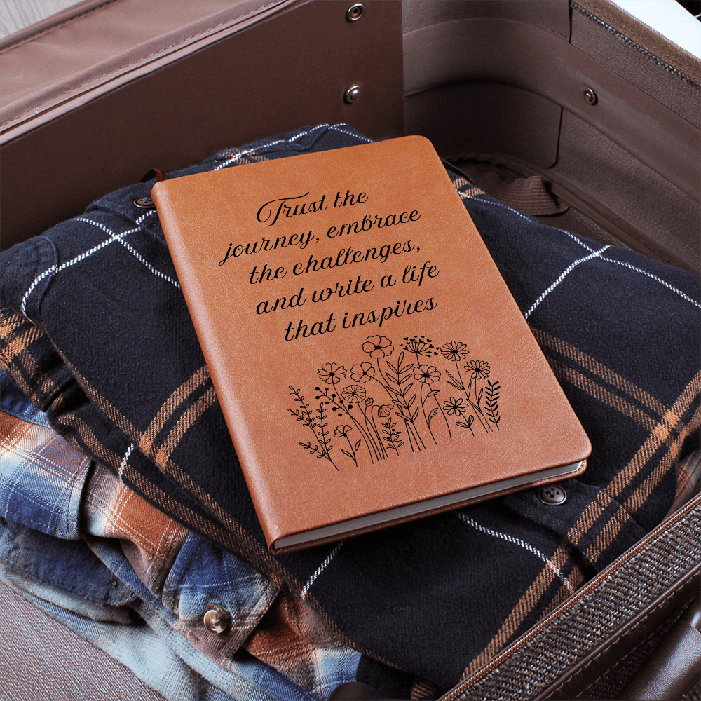 Vegan Leather Notebook for Goal Setting, Organization; Mindfulness