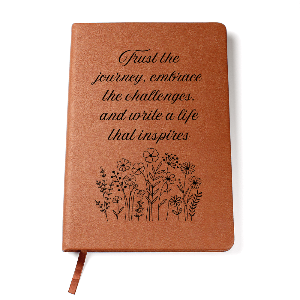 Vegan Leather Notebook for Goal Setting, Organization; Mindfulness