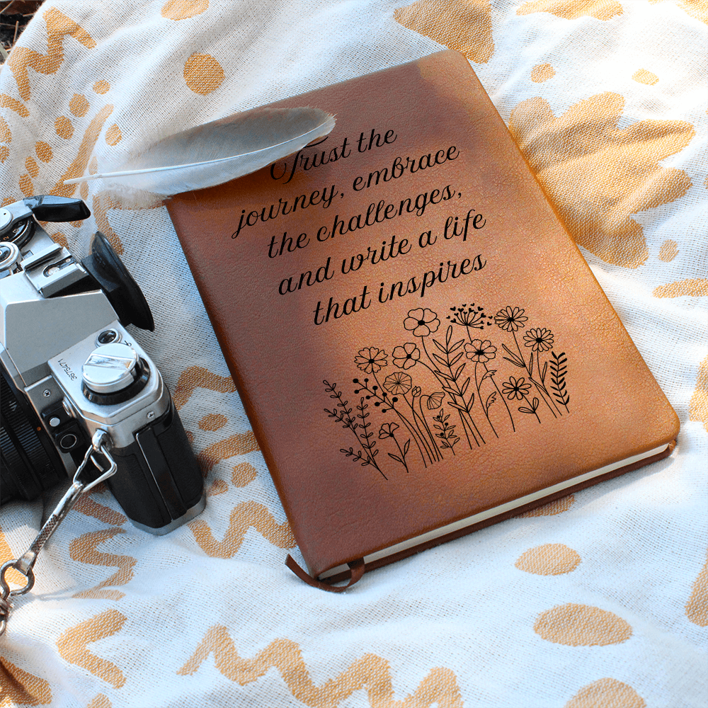 Vegan Leather Notebook for Goal Setting, Organization; Mindfulness