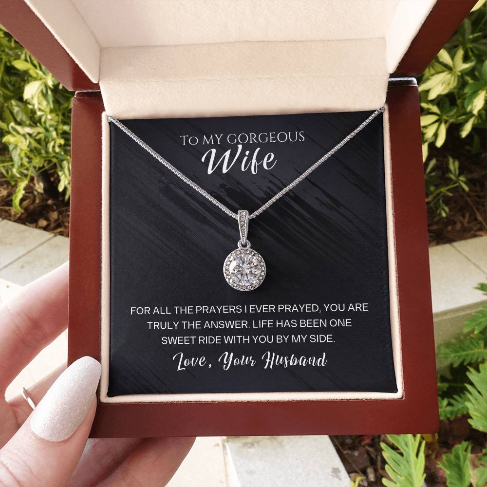 To My Gorgeous Wife Eternal Hope Necklace