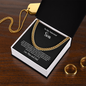To My Talented Son 14K Gold Stainless Steel Heavy Weight 5mm - Adjustable 18-22 Inch Hip Hop Street Style Chain