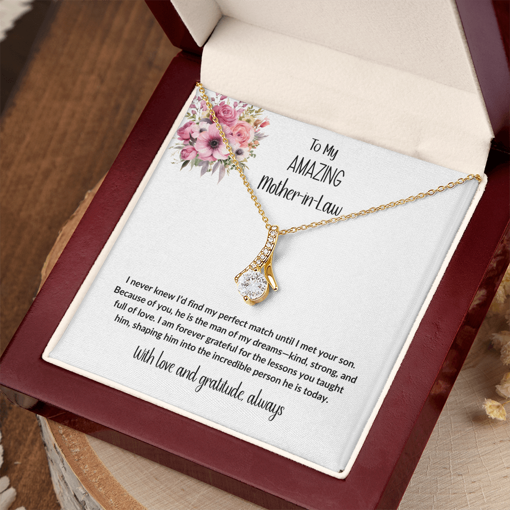 To My Amazing Mother-in-Law – Elegant Alluring Beauty Necklace Gift